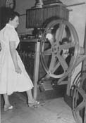 Picture 21 - Frau Eisenlauer rewinding one Cinemiracle reel